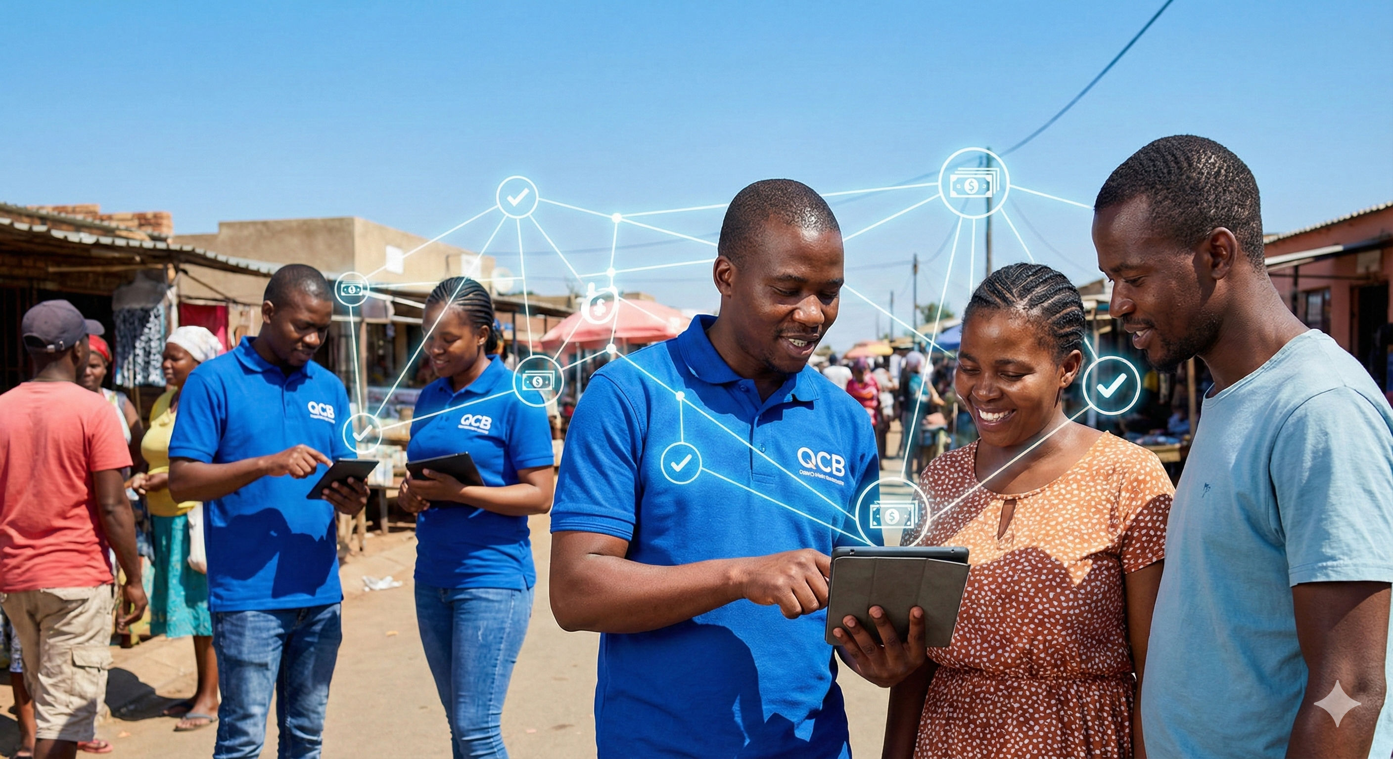 Network effects amplify as trusted agents enable credit access across townships and communities.